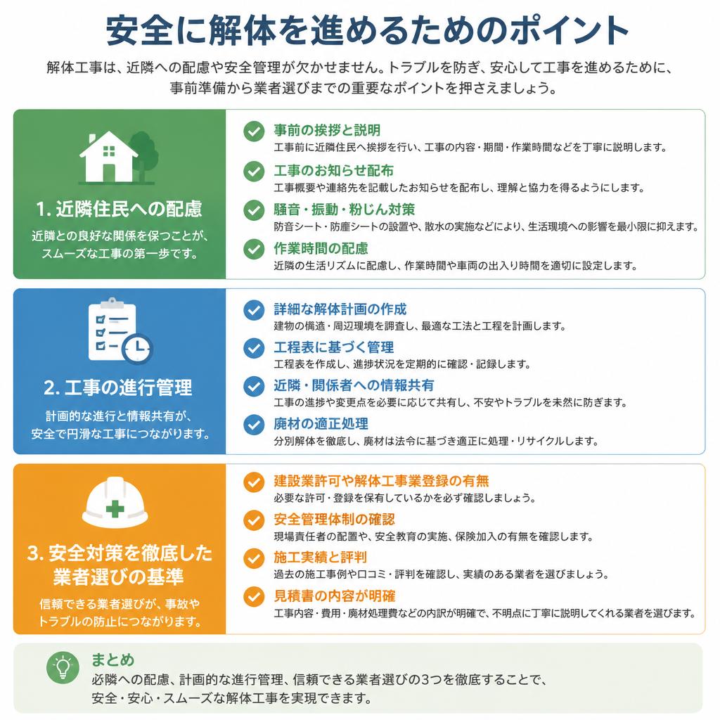 安全性を最優先にした解体工事
