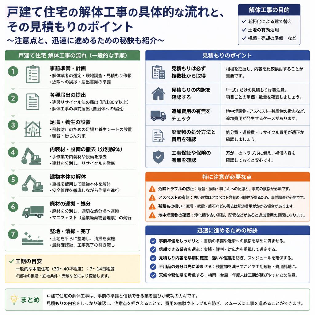 プロが語る！戸建て解体の流れと費用