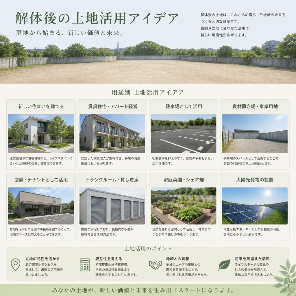 解体後の土地活用：次のステップを考える