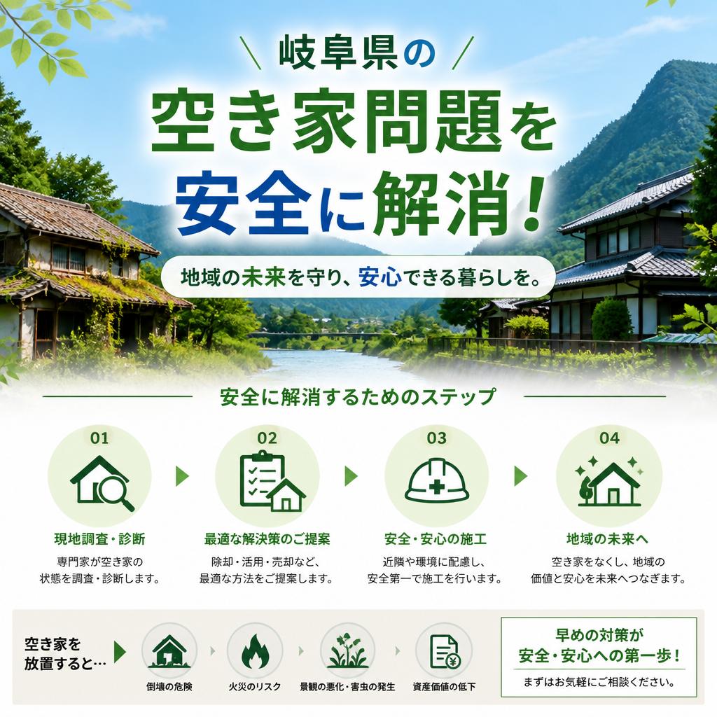 岐阜県の空き家問題を安全に解消！