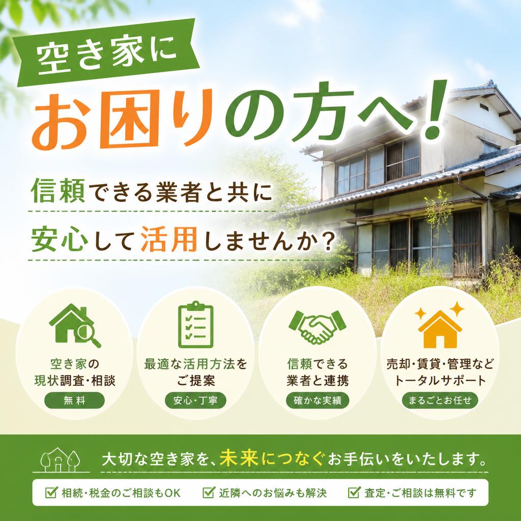 空き家にお困りの方へ！信頼できる業者と共に安心して活用しませんか？
