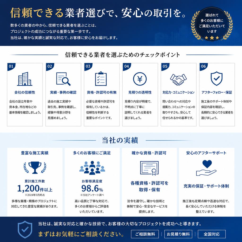 信頼できる業者の選び方