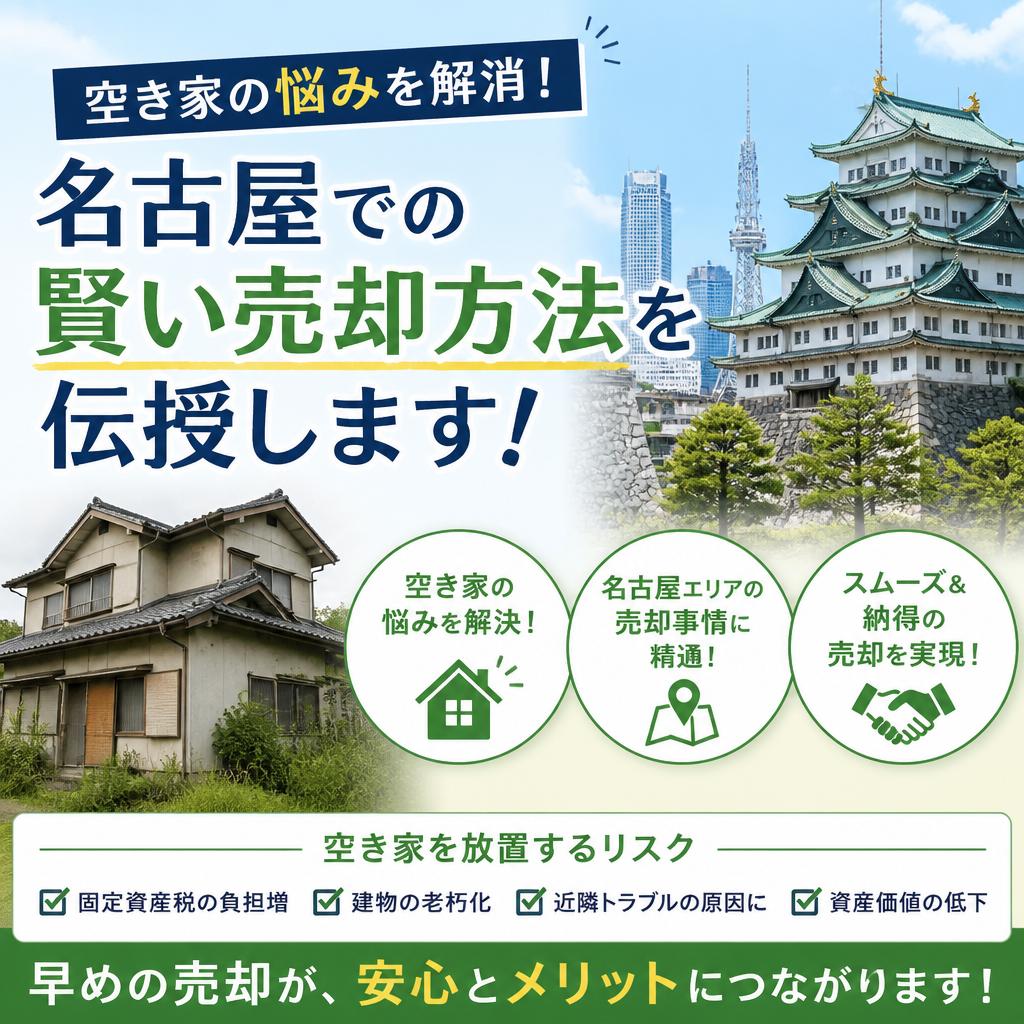 空き家の悩みを解消！名古屋での賢い売却方法を伝授します！