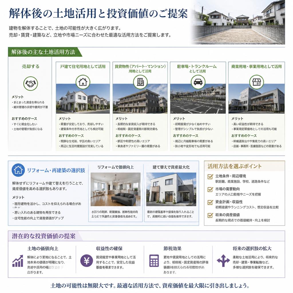 解体後の土地活用プラン