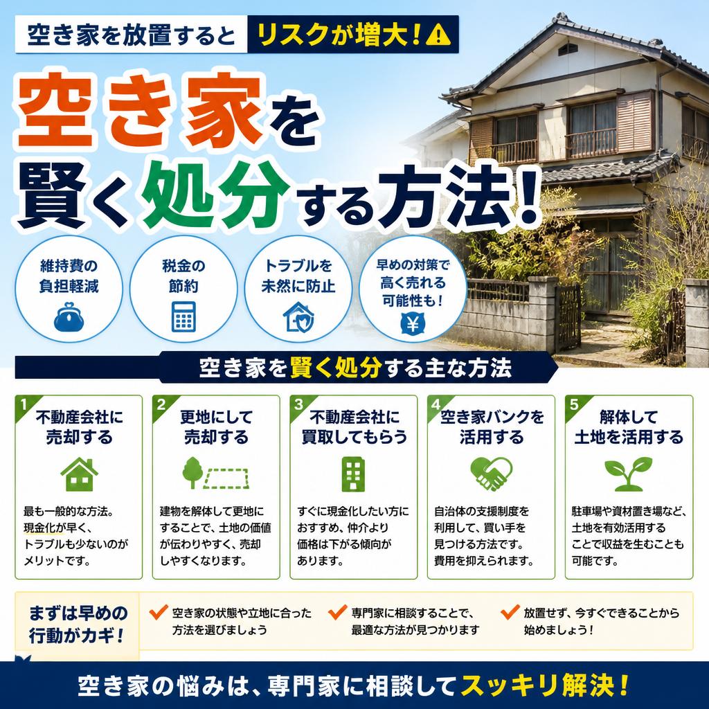 空き家を賢く処分する方法！
