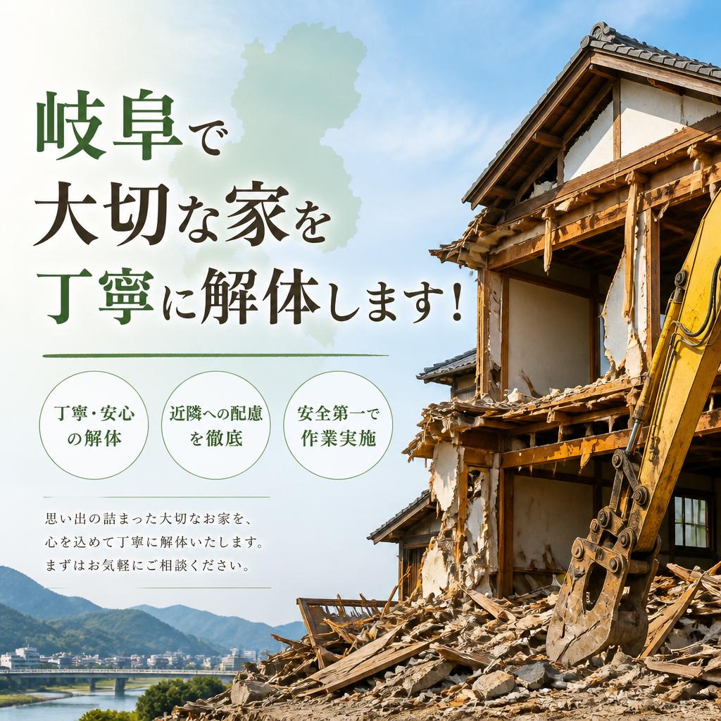 岐阜で大切な家を丁寧に解体します！