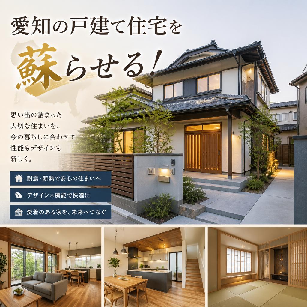 愛知の戸建て住宅を蘇らせる！